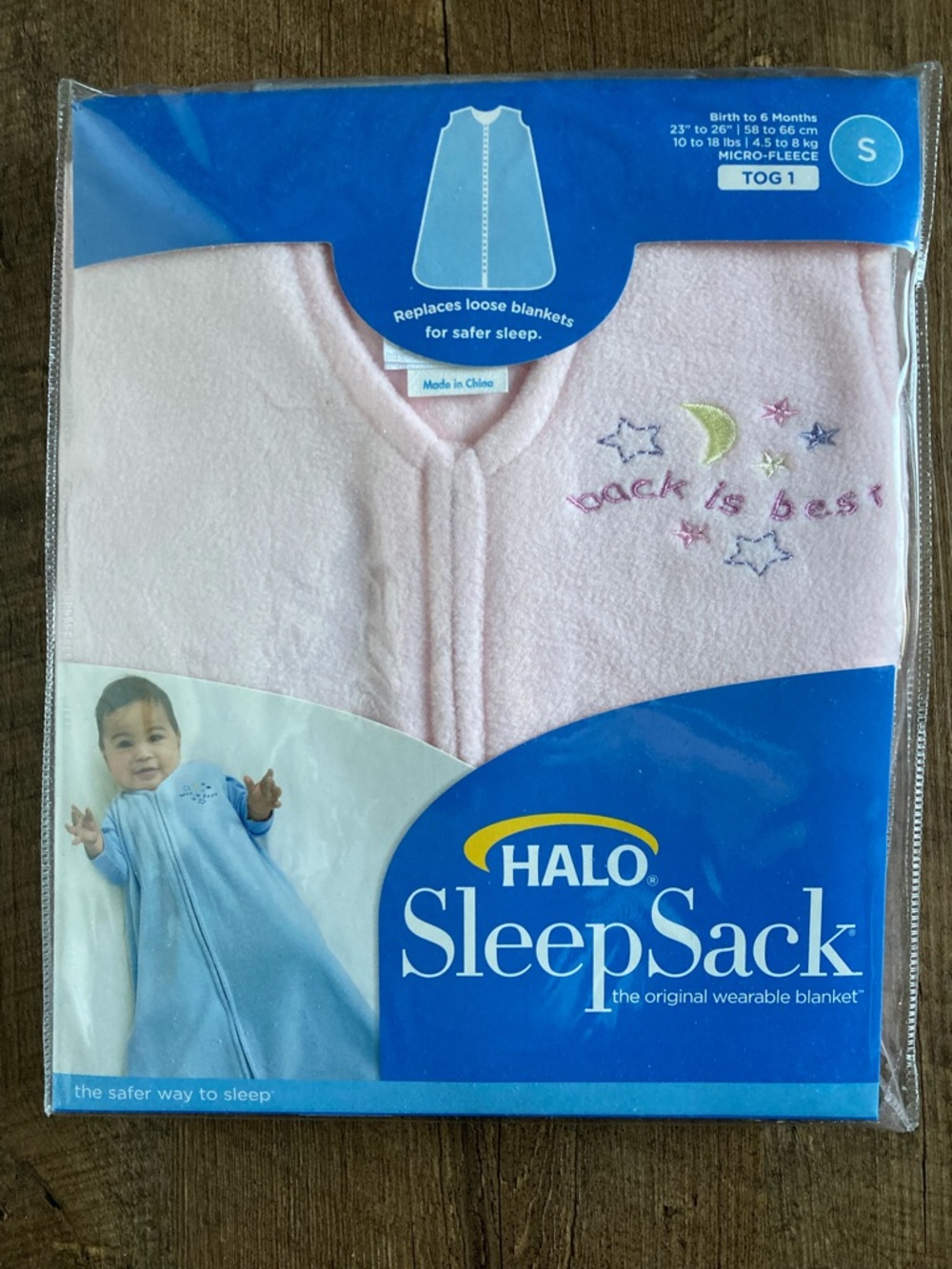 Halo Sleep Sack Swaddle MicroFleece Blanket Small Birth to 6mo Pink Back Is Best